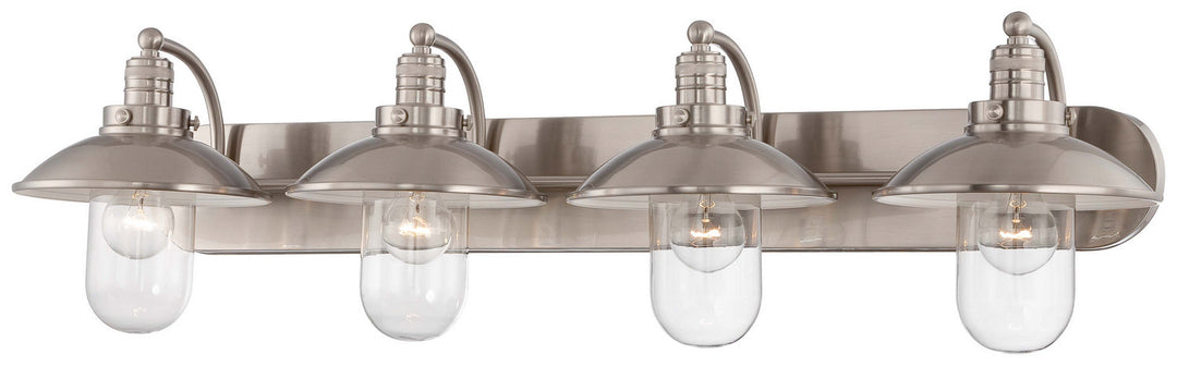 Minka-Lavery Downtown Edison 5134-84 Bath Vanity Light 39 in. wide - Brushed Nickel