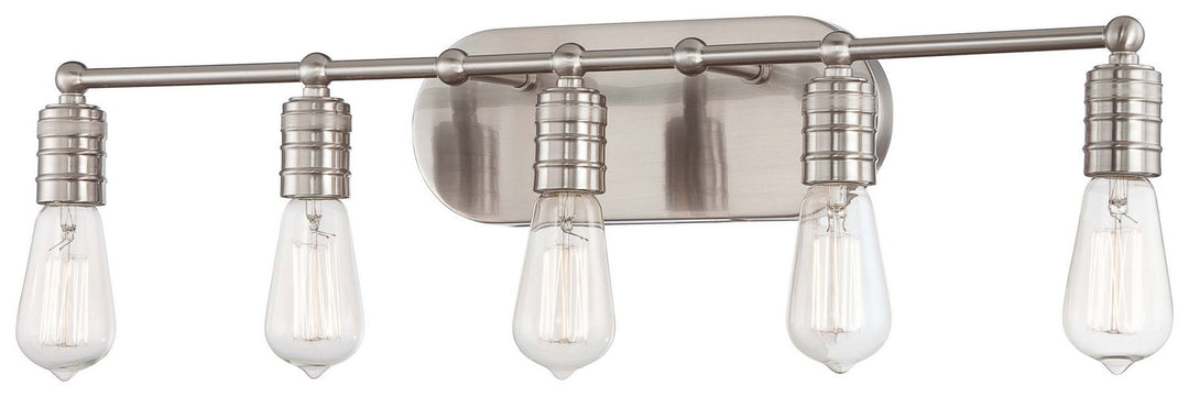 Minka-Lavery Downtown Edison 5136-84 Bath Vanity Light 28 in. wide - Brushed Nickel