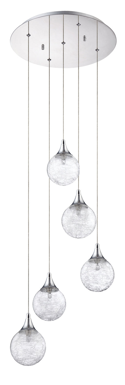 Kendal Fybra PF41-5LPA-CH Pendant Light - Chrome