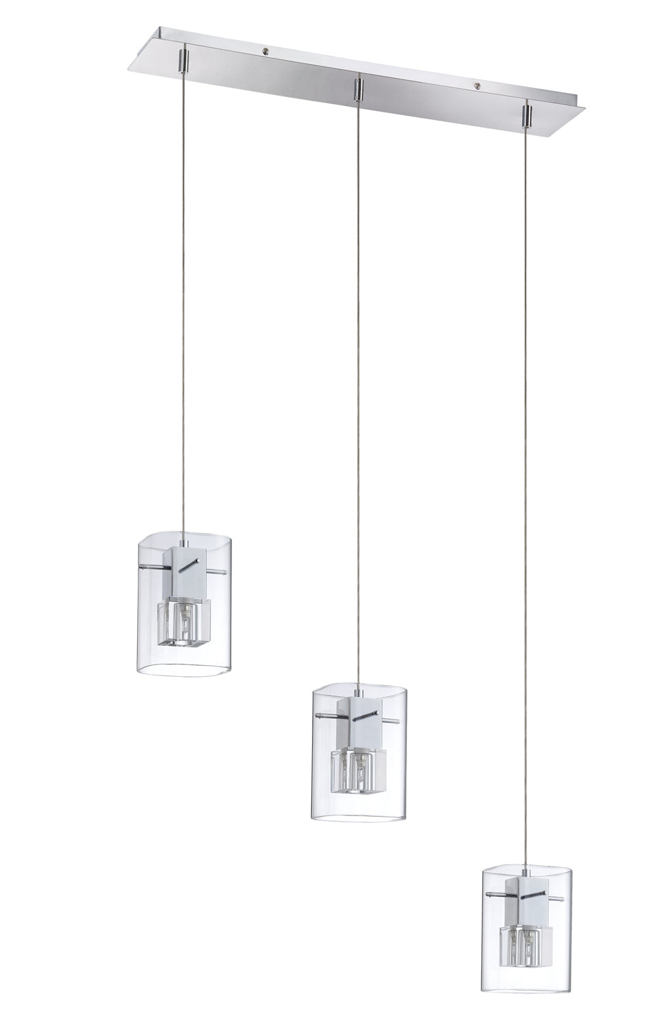 Kendal Metro PF44-3LBR-CH Pendant Light - Chrome