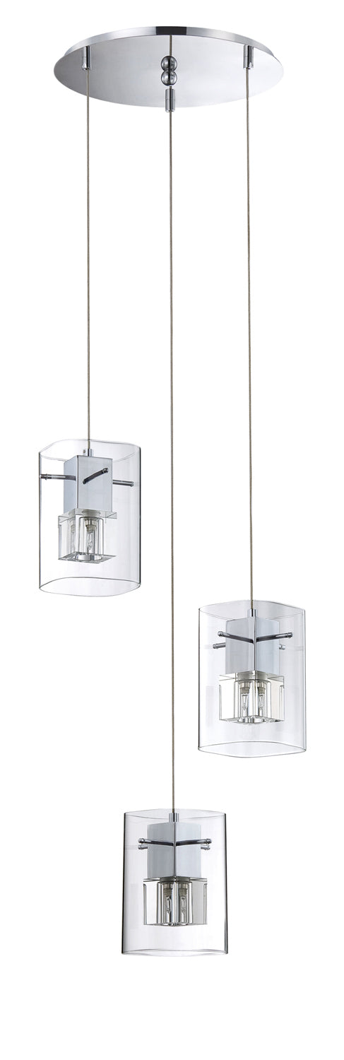 Kendal Metro PF44-3LPA-CH Pendant Light - Chrome