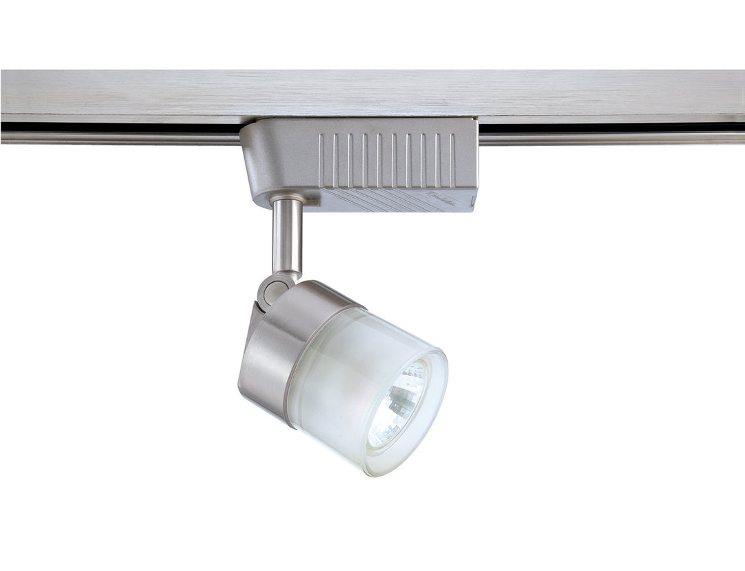 Kendal Lighting TL6901G-SN Track Track Cylinder With Frost Glass Shade - Low Voltage Track Light Pewter, Nickel, Silver