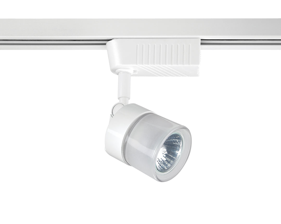 Kendal Lighting TL6901G-WH Track Track Cylinder With Frost Glass Shade - Low Voltage Track Light White
