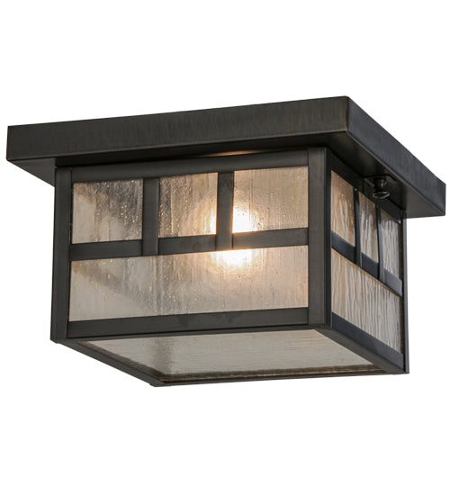 Meyda Tiffany Lighting 52662 Hyde Park One Light Flushmount Outdoor Bronze / Dark