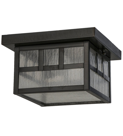 Meyda Tiffany Lighting 52662 Hyde Park One Light Flushmount Outdoor Bronze / Dark