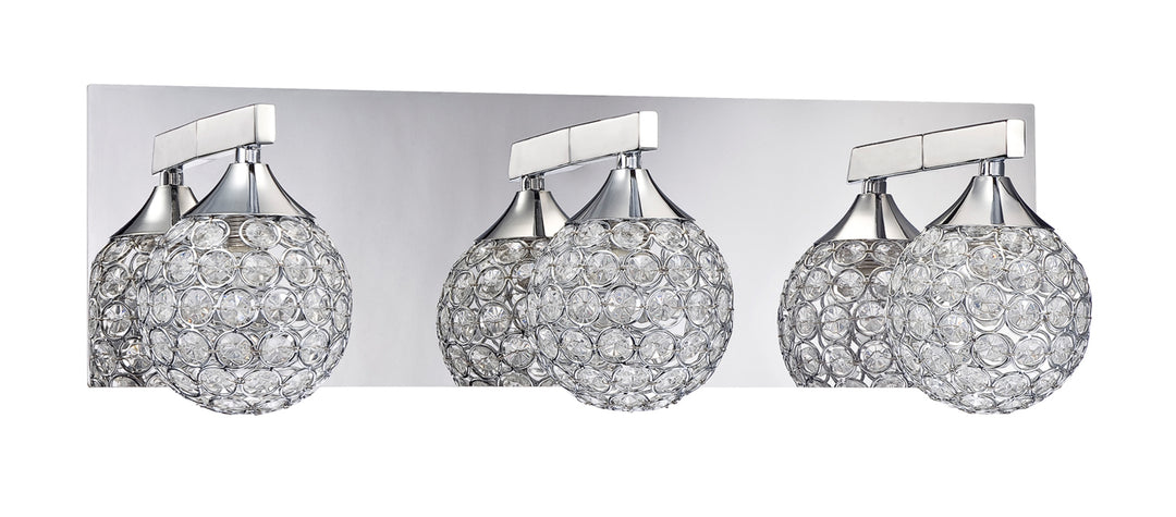 Kendal Crys VF4200-3L-CH Bath Vanity Light 20 in. wide - Chrome
