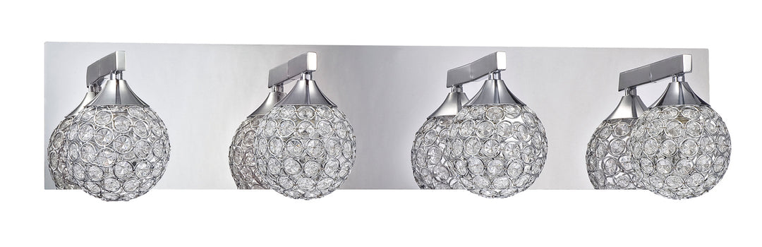 Kendal Crys VF4200-4L-CH Bath Vanity Light 28 in. wide - Chrome