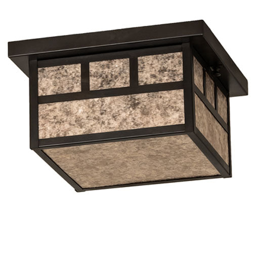 Meyda Tiffany Lighting 52710 Hyde Park Two Light Flushmount Outdoor Bronze / Dark