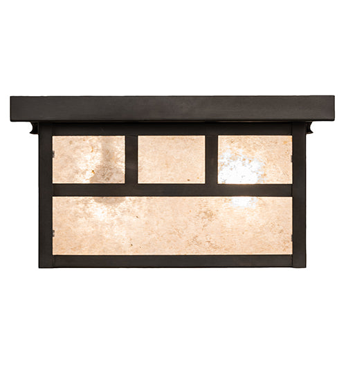 Meyda Tiffany Lighting 52710 Hyde Park Two Light Flushmount Outdoor Bronze / Dark