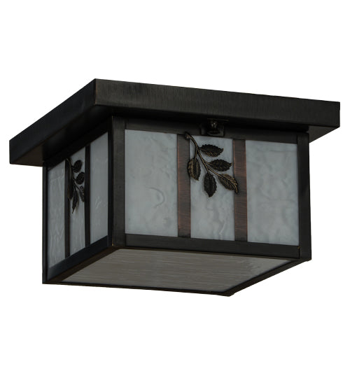 Meyda Tiffany Lighting 52812 Hyde Park One Light Flushmount Outdoor Bronze / Dark