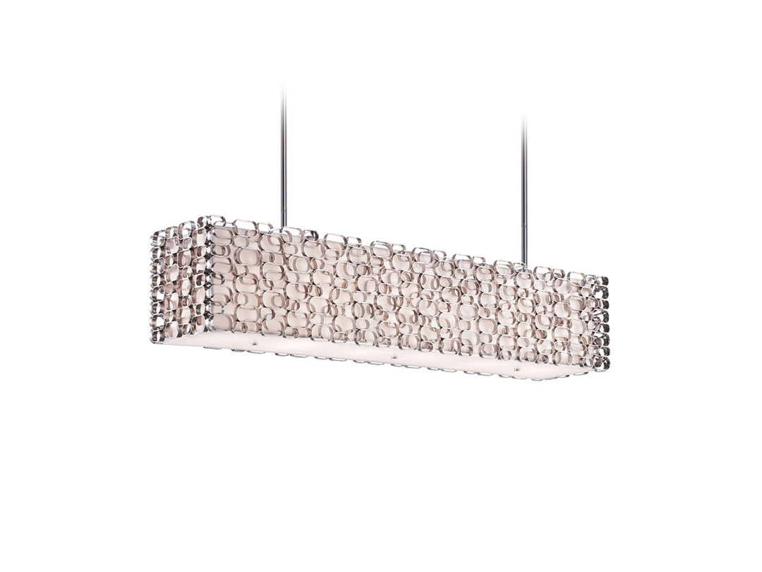 Avenue Ventura Blvd. HF1701-PN Pendant Light - Polish Nickel / Ivory Slik Shade