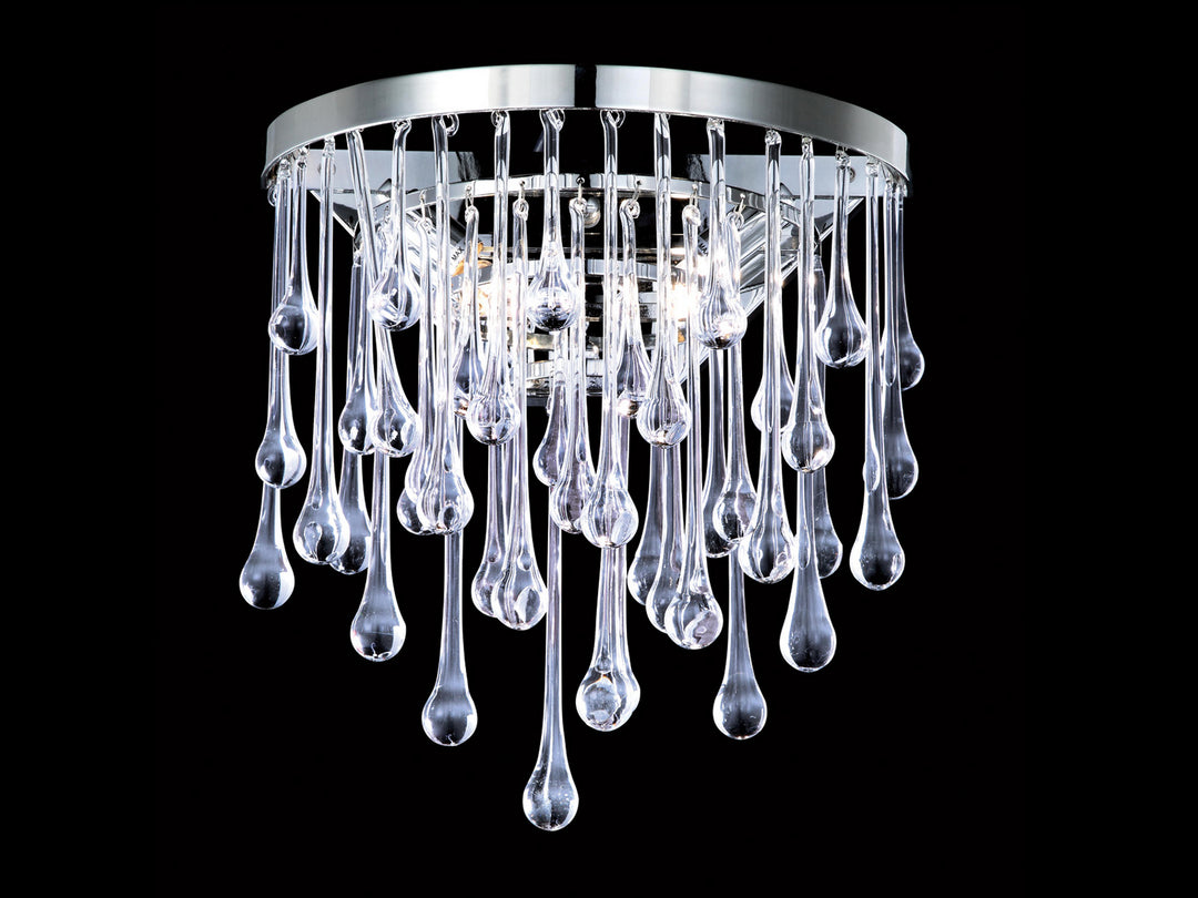 Avenue Hollywood Blvd. HF1800-PN Wall Light - Polish Nickel / Clear Glass Tear Drops