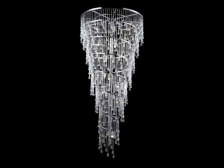 Avenue Hollywood Blvd. HF1805-PN Chandelier Light - Polish Nickel / Clear Glass Tear Drops