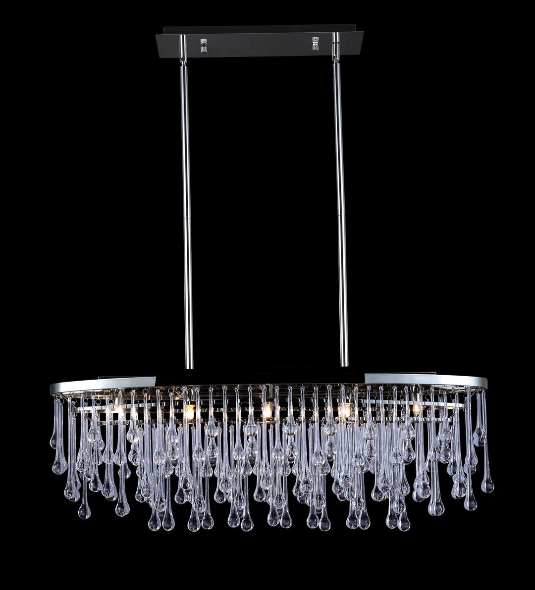 Avenue Hollywood Blvd. HF1806-PN Pendant Light - Polish Nickel / Clear Glass Tear Drops