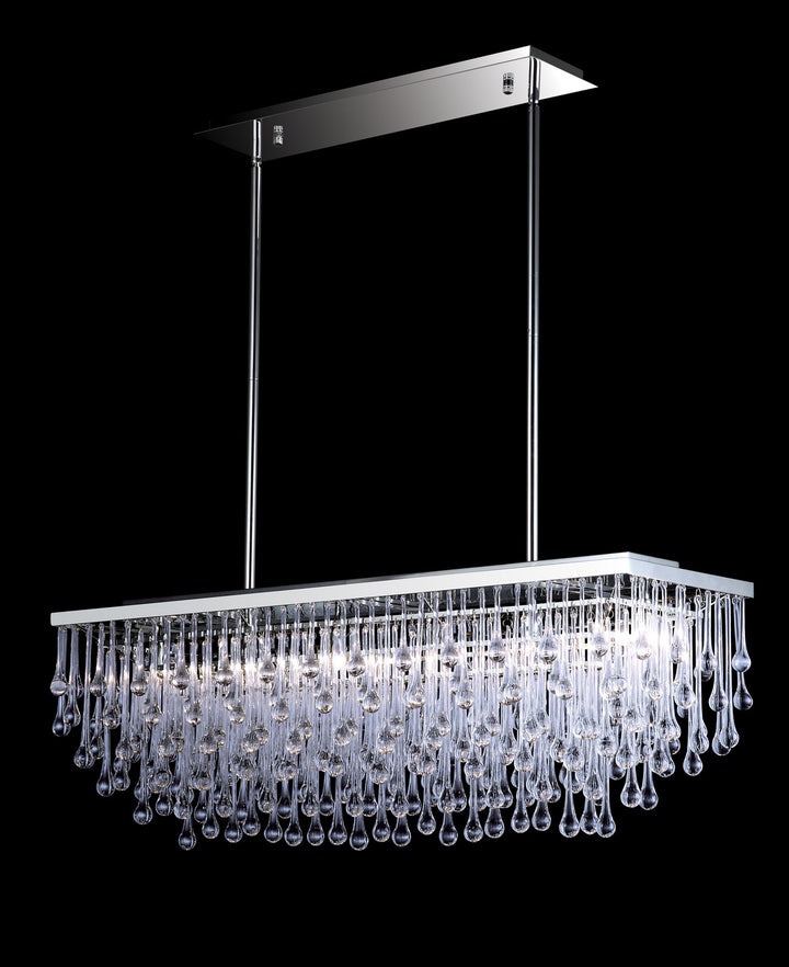 Avenue Hollywood Blvd. HF1807-PN Pendant Light - Polish Nickel / Clear Glass Tear Drops