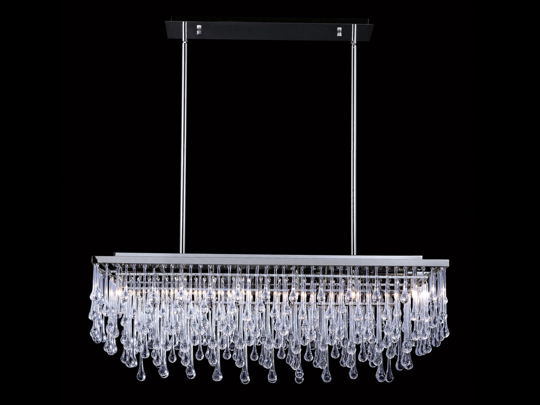 Avenue Hollywood Blvd. HF1807-PN Pendant Light - Polish Nickel / Clear Glass Tear Drops