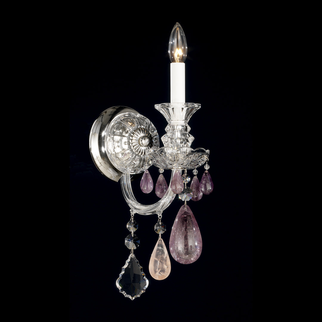 Schonbek Hamilton Rock Crystal 5501AM Wall Sconce Light - Silver