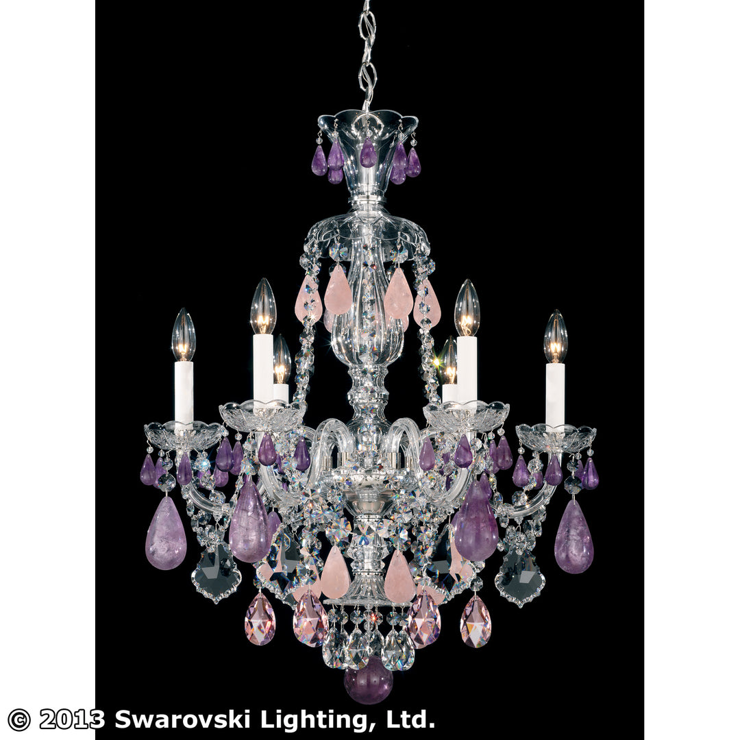 Schonbek Hamilton Rock Crystal 5535AM Chandelier Light - Silver