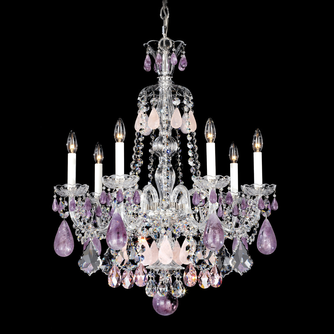 Schonbek Hamilton Rock Crystal 5536AM Chandelier Light - Silver