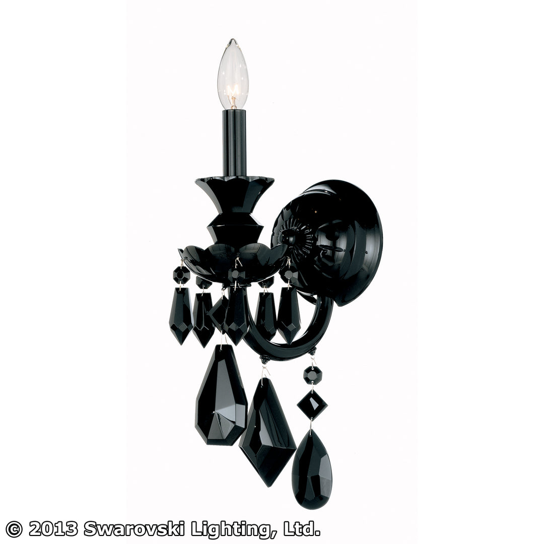 Schonbek Hamilton 5701BK Wall Sconce Light - Jet Black
