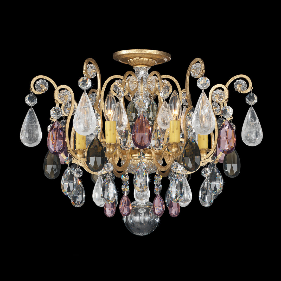 Schonbek Renaissance Rock Crystal 3584-22AD Ceiling Light - Heirloom Gold