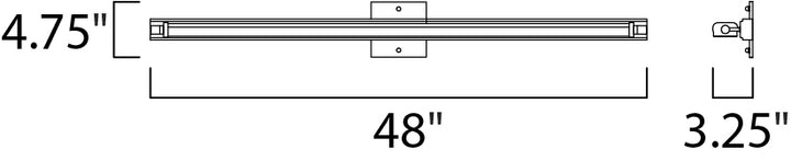 Maxim Director 53035WTPC Bath Vanity Light 48 in. wide - Polished Chrome