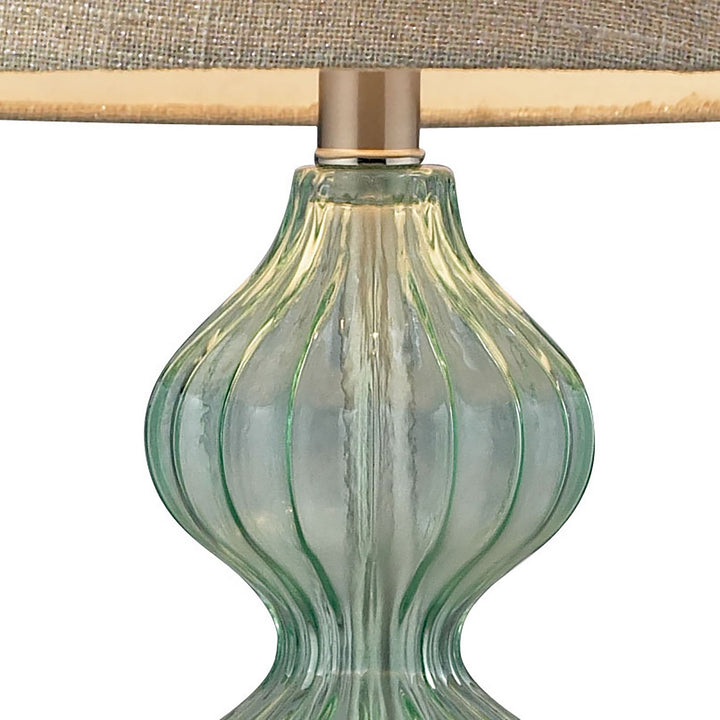 Elk Lighting D141  Smoked Glass Lamp Green