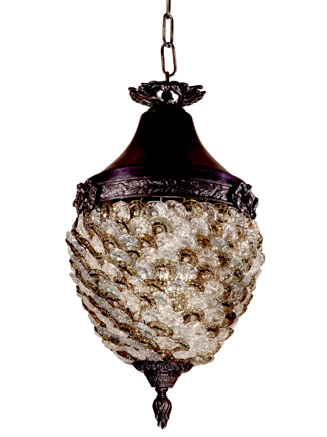 Dale Tiffany Glass Flower TH13053 Pendant Light - Antique Bronze