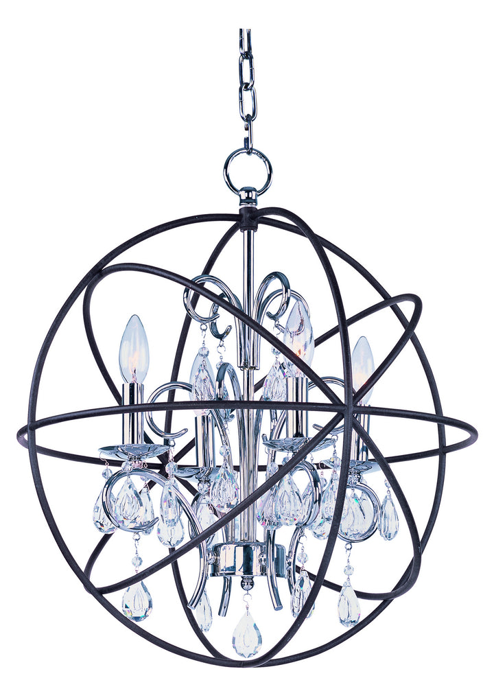 Maxim Orbit 25142ARPN Chandelier Light - Anthracite / Polished Nickel