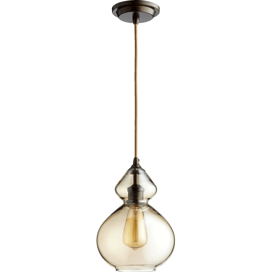 Quorum Filament Pendants 8002-386 Pendant Light - Oiled Bronze w/ Amber