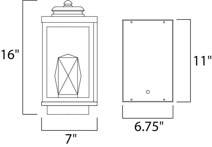 Maxim Lighting 53524CLGBK  Mandeville Outdoor Galaxy Black