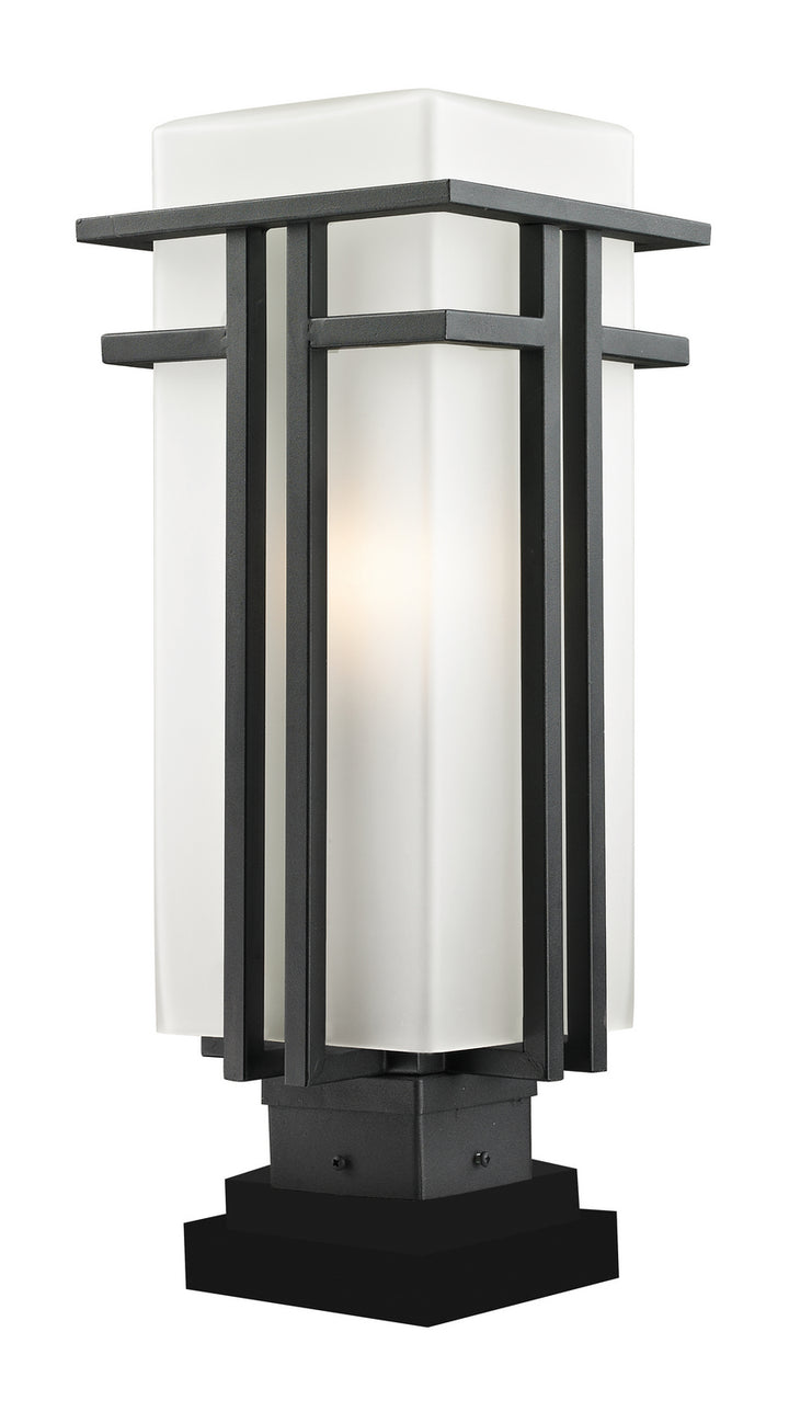 Z-Lite Lighting 549PHB-SQPM-BK Modern Abbey Outdoor Black