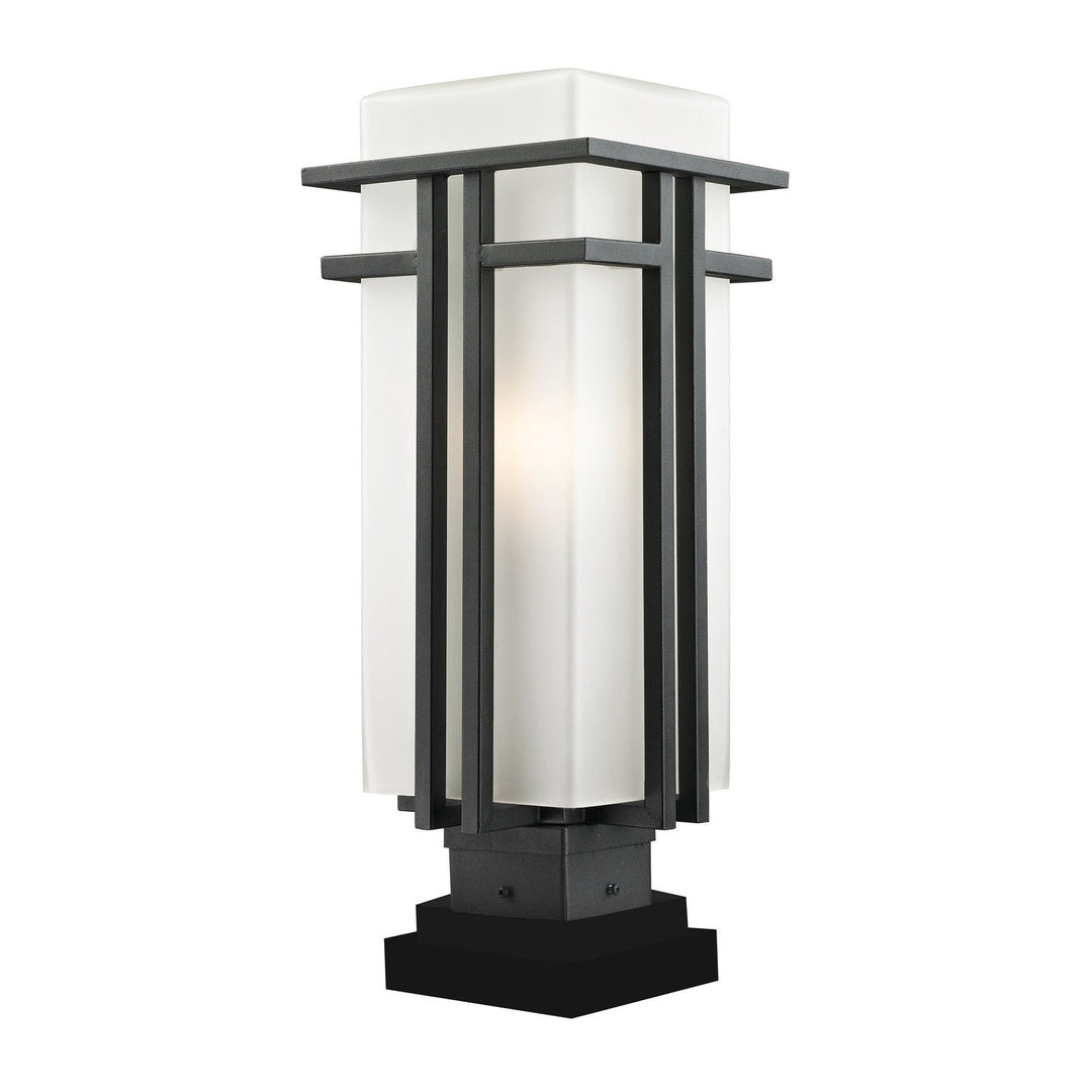 Z-Lite Lighting 549PHB-SQPM-BK Modern Abbey Outdoor Black
