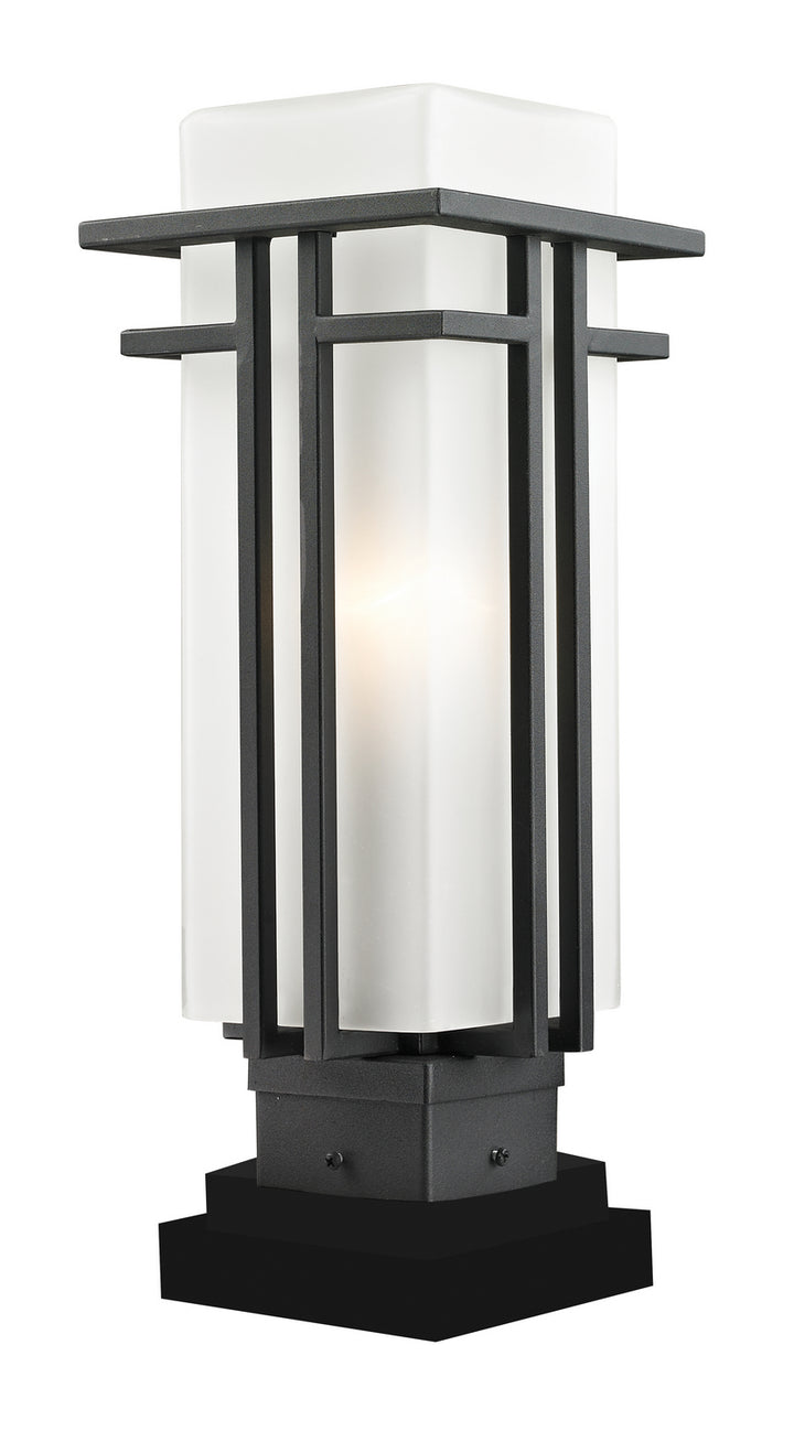 Z-Lite Lighting 549PHM-SQPM-BK Modern Abbey Outdoor Black