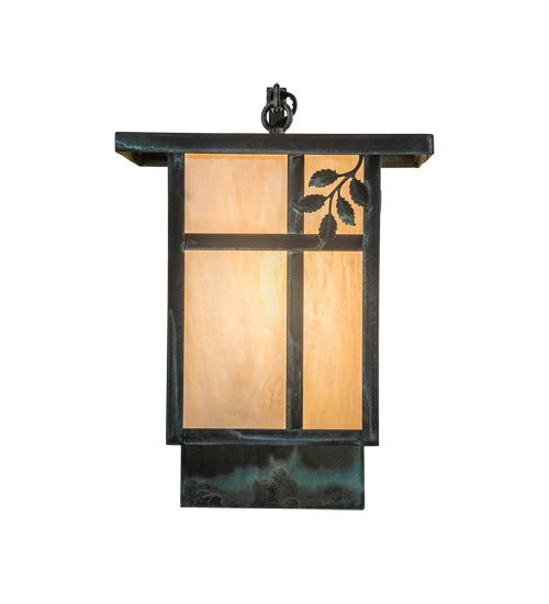 Meyda Tiffany Lighting 53703 Hyde Park One Light Wall Sconce Outdoor Verde