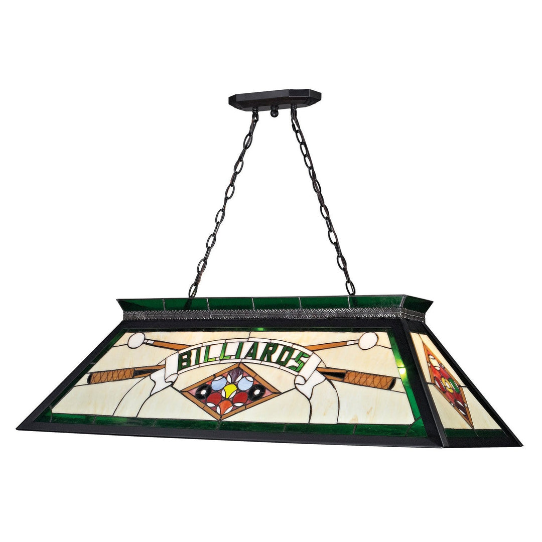 Z-Lite Tiffany Billiard KD25GREEN Pendant Light - Matte Black