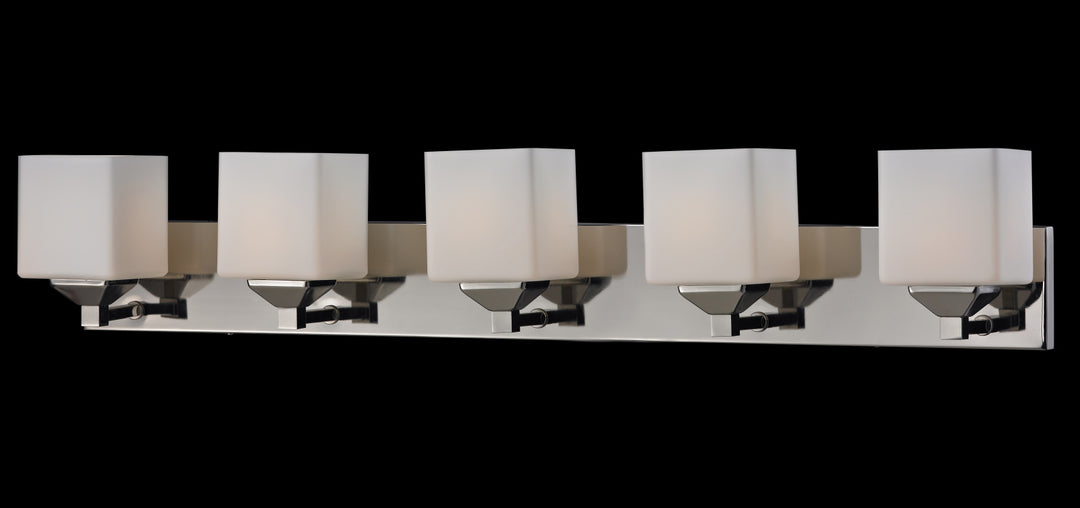 Z-Lite Quube 2105-5V Bath Vanity Light 39 in. wide - Chrome