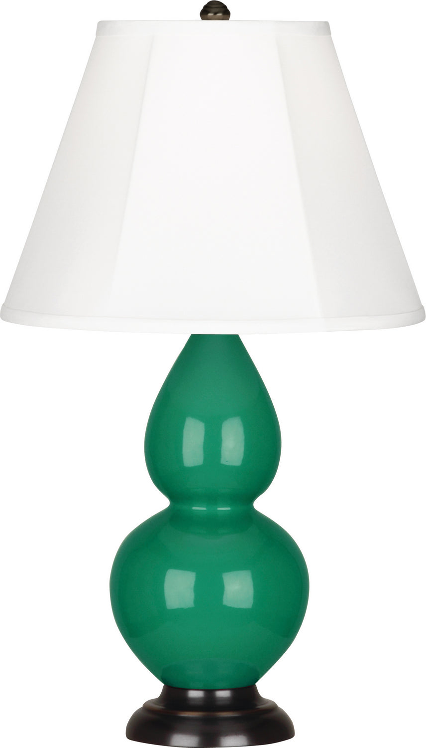 Robert Abbey Lighting EG11 Small Double Gourd Lamp Emerald Green Glazed W/Deep Patina Bronze