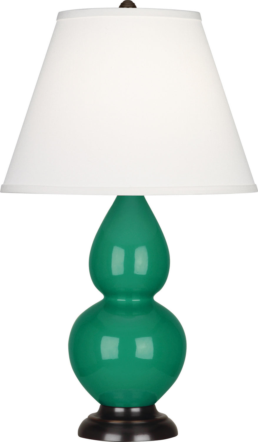 Robert Abbey Lighting EG11X Small Double Gourd Lamp Emerald Green Glazed W/Deep Patina Bronze