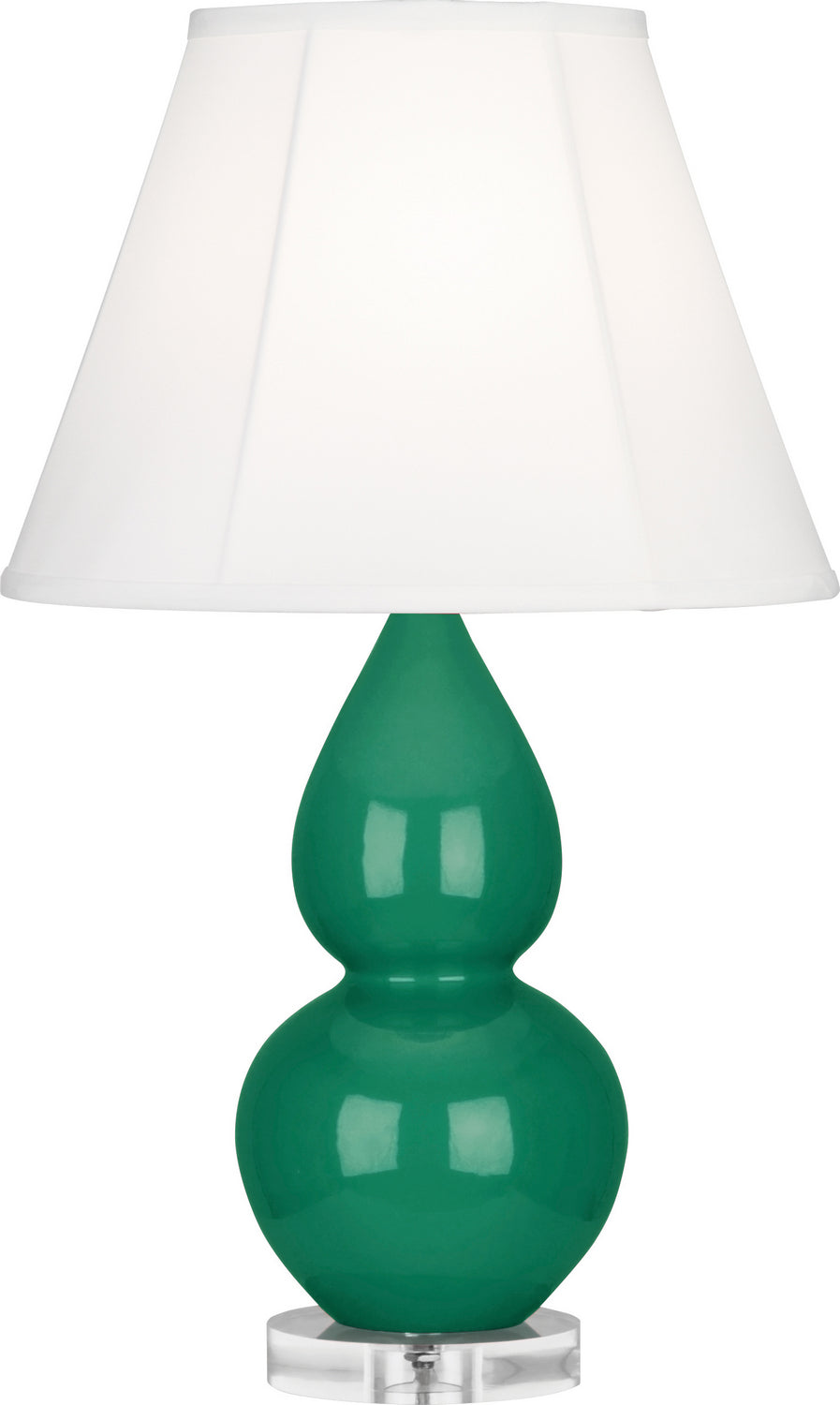 Robert Abbey Lighting EG13 Small Double Gourd Lamp Emerald Green Glazed W/Lucite Base