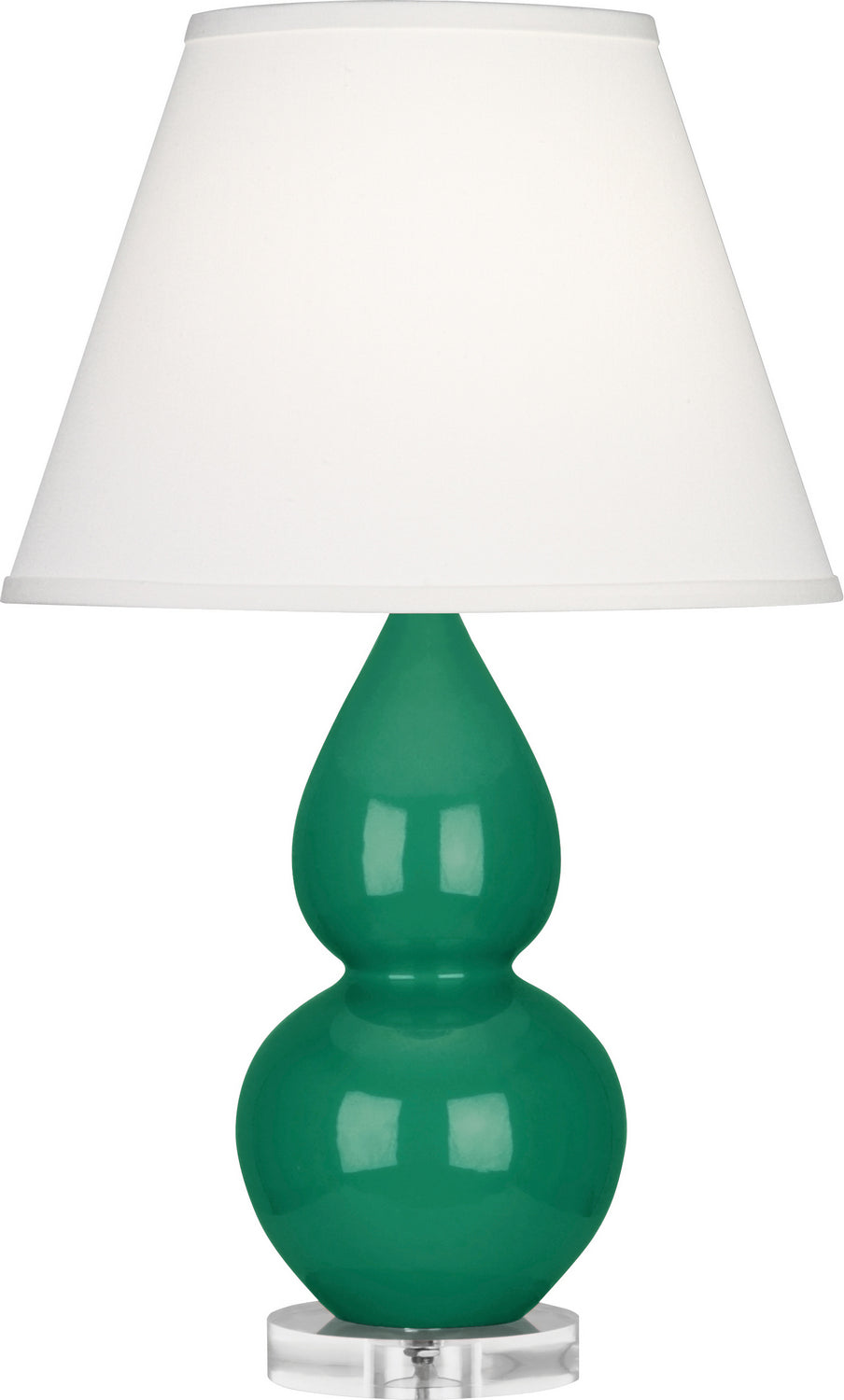 Robert Abbey Lighting EG13X Small Double Gourd Lamp Emerald Green Glazed W/Lucite Base