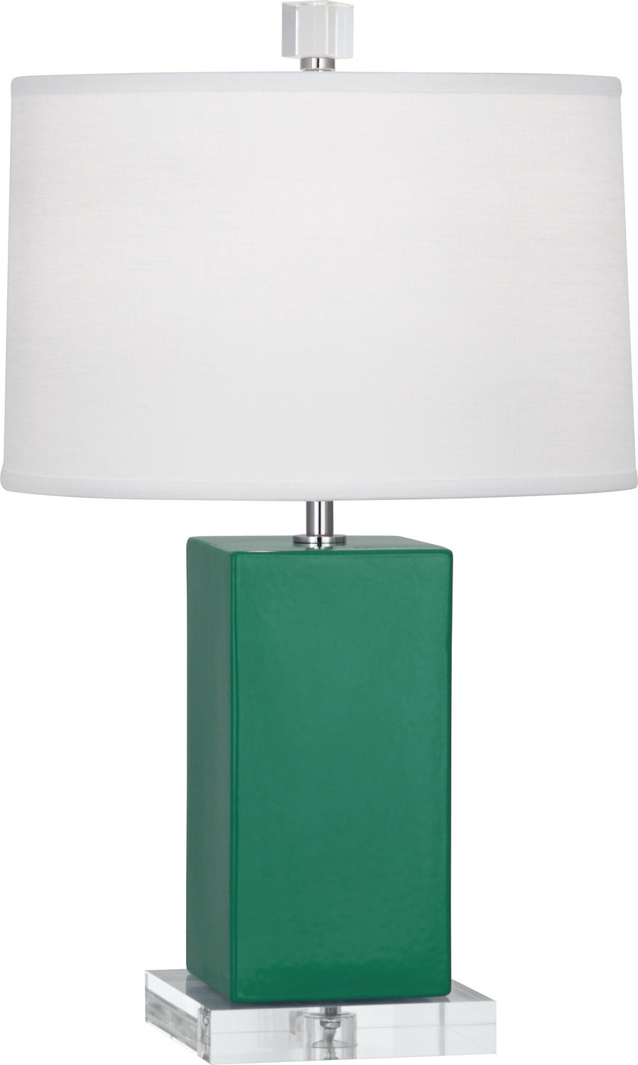 Robert Abbey Lighting EG990 Harvey Lamp Emerald Green Glazed W/Lucite Base