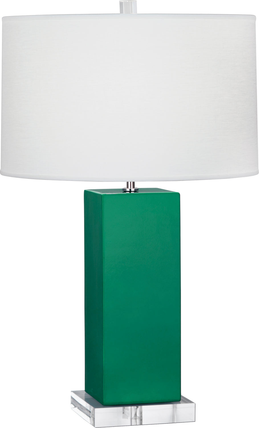 Robert Abbey Lighting EG995 Harvey Lamp Emerald Green Glazed W/Lucite Base