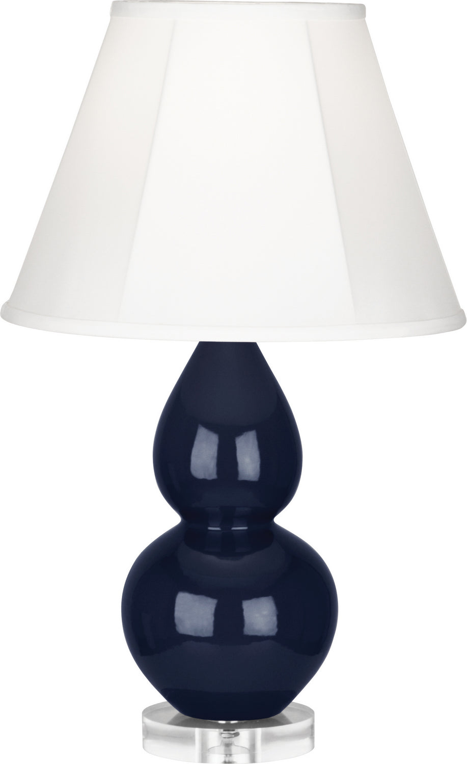 Robert Abbey Lighting MB13 Small Double Gourd Lamp Midnight Blue Glazed W/Lucite Base