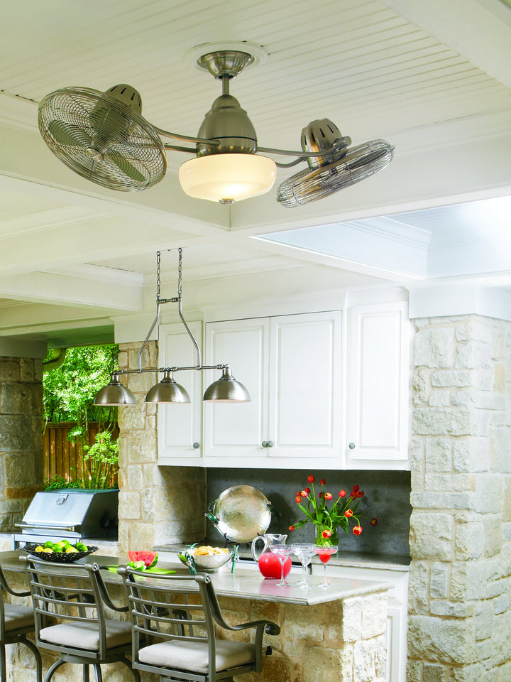 Craftmade Bellows II BW248BNK6 Ceiling Fan 48 - Brushed Polished Nickel, Brushed Polished Nickel/Brushed Polished Nickel/