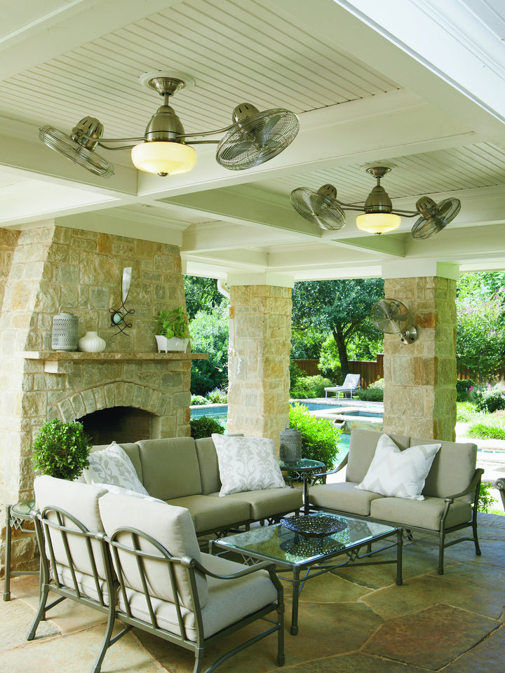 Craftmade Bellows II BW248BNK6 Ceiling Fan 48 - Brushed Polished Nickel, Brushed Polished Nickel/Brushed Polished Nickel/