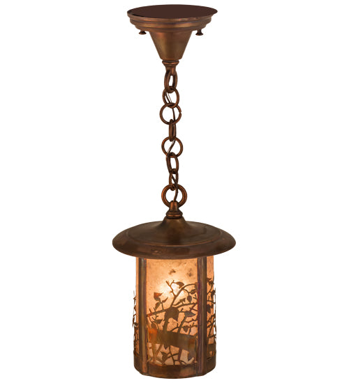 Meyda Tiffany Lighting 54034 Fulton One Light Pendant Outdoor Copper/Antique/Verde