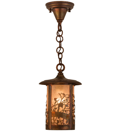 Meyda Tiffany Lighting 54034 Fulton One Light Pendant Outdoor Copper/Antique/Verde