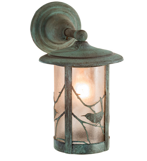 Meyda Tiffany Lighting 54291 Fulton One Light Wall Sconce Outdoor Pewter, Nickel, Silver