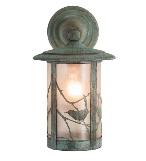 Meyda Tiffany Lighting 54291 Fulton One Light Wall Sconce Outdoor Pewter, Nickel, Silver